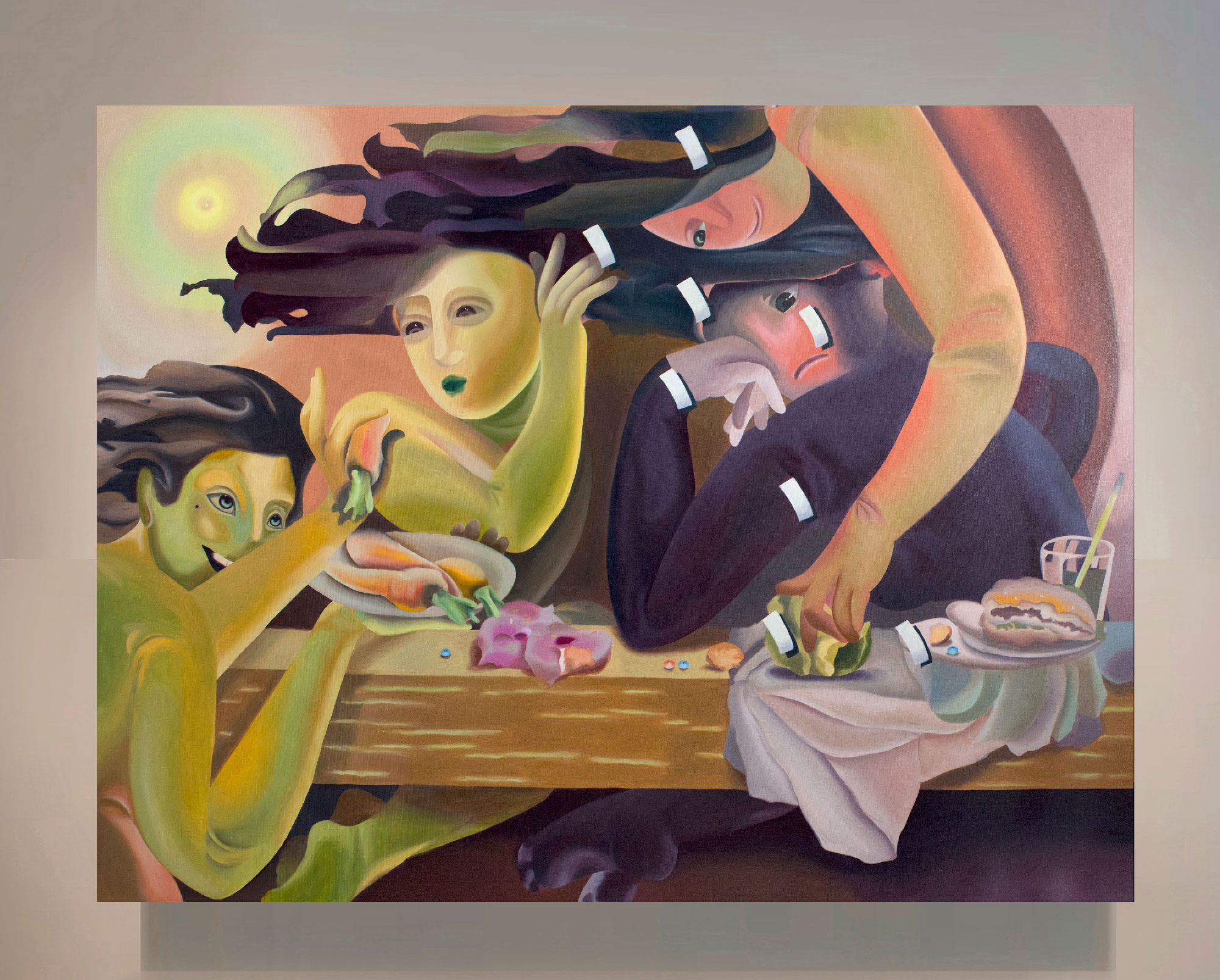 FOODISM ART OIL PAINTING ON CANVAS MS DUY