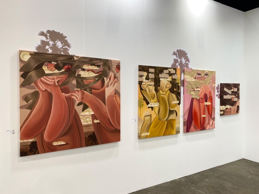 Ms Dyu oil paintings in Art central Hong Kong 2023